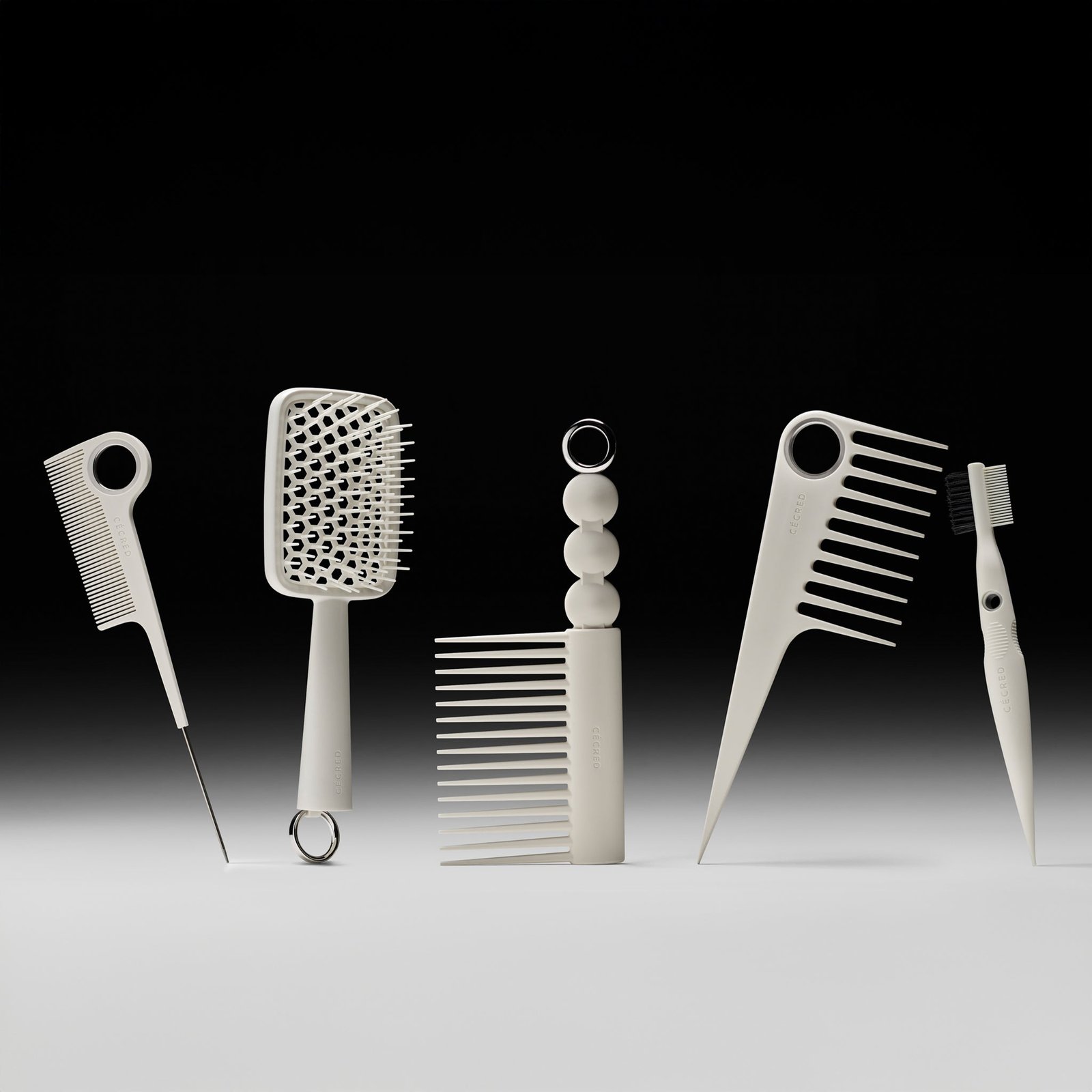 Cécred Essential Tools Bundle — combs and detangling brush used for hair styling